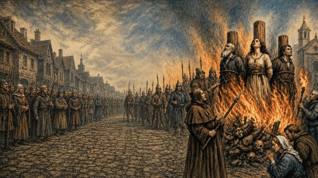 martyrs in flames during the inquisition youtube blended tidied colour webpage