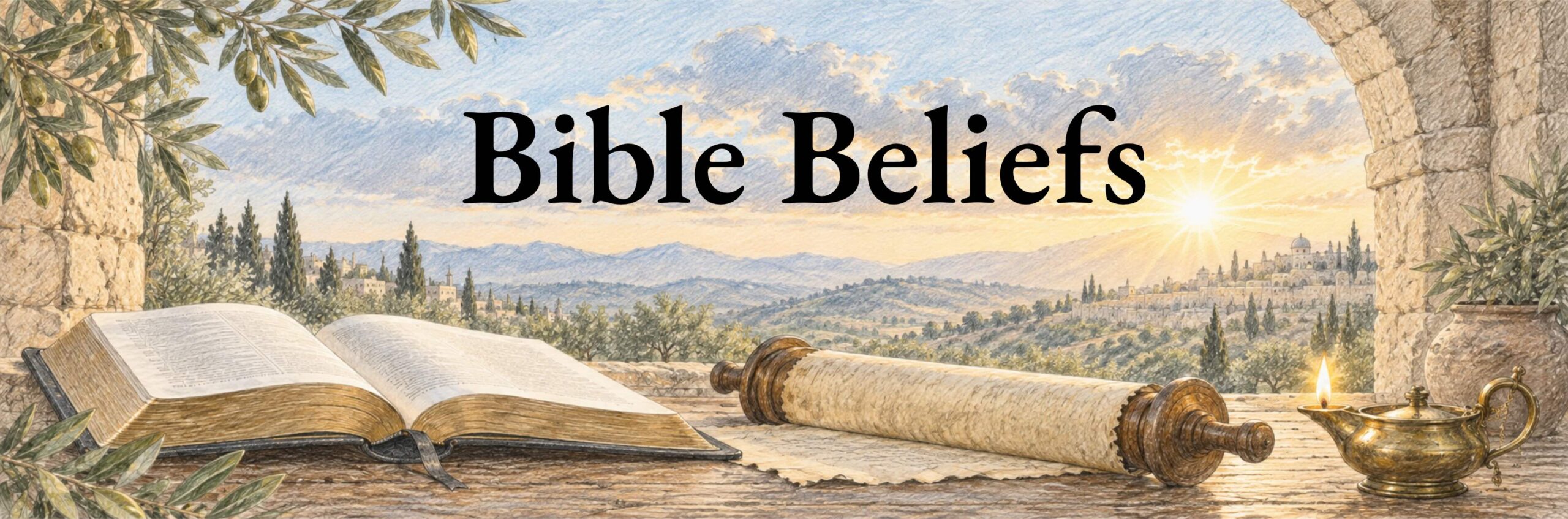 bible beliefs banner with title
