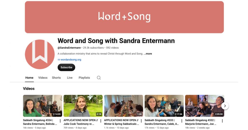 sabbath singalong with sandra